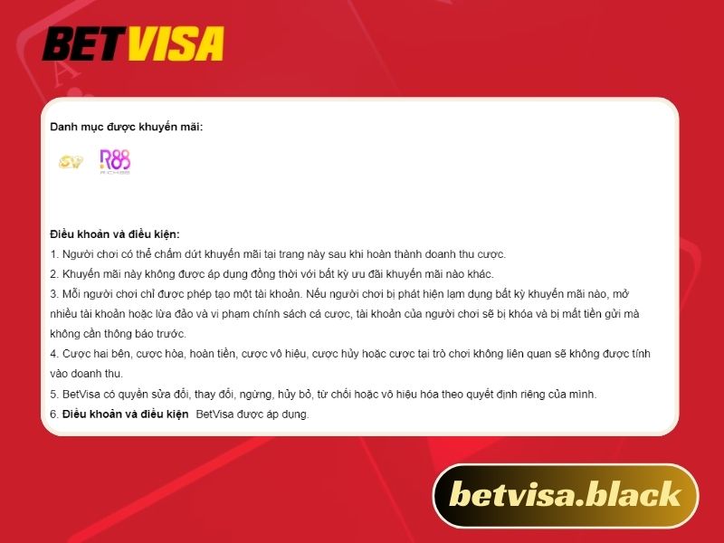 Khuyến mãi Betvisa